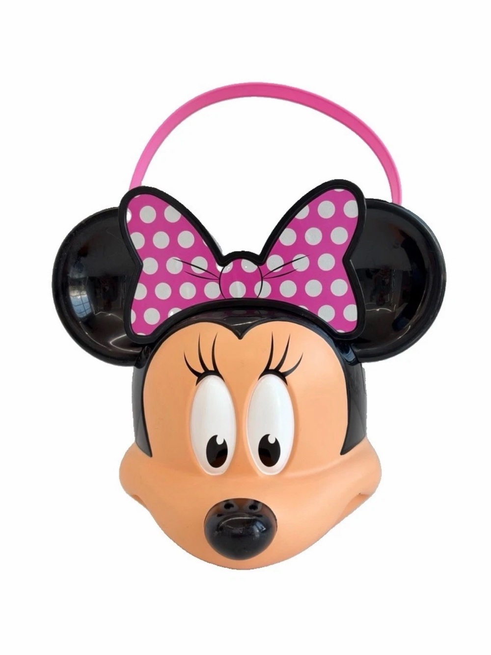 Disney Minnie Mouse Molded Plastic Pail Trick Or Treating Costume Candy Easter